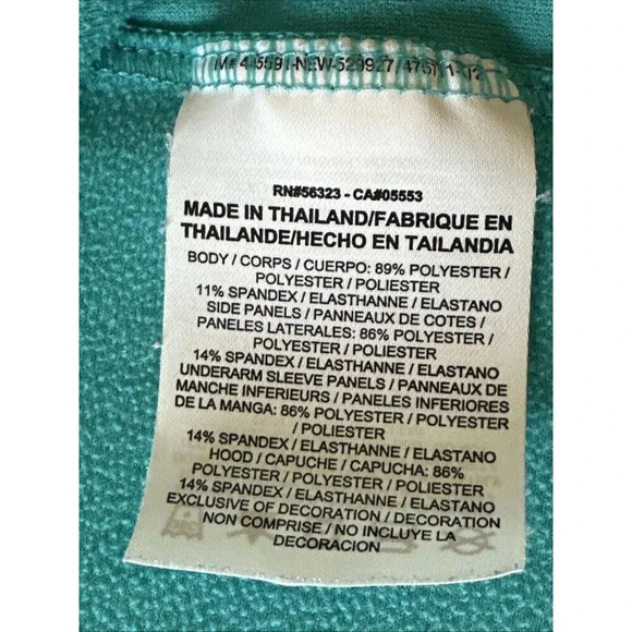 Nike Running Women’s (L) 1/4 Zip Pull Over Dri Fit Teal/Light Green Cap Hoodie - Picture 8 of 16